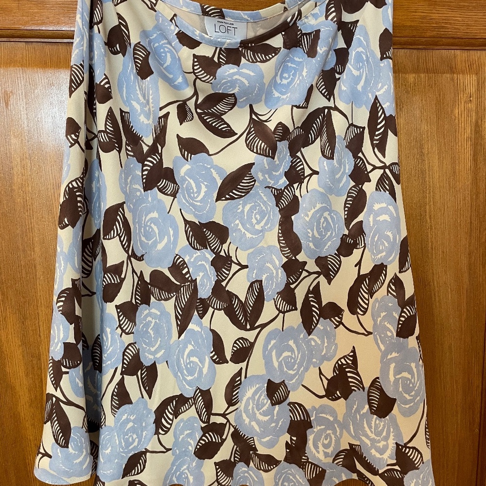 LOFT summer silk skirt